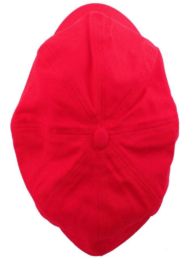 SK Hat shop Summer 100% Cotton Plain Blank 8 Panel Newsboy Gatsby Apple Cabbie Cap Hat Fuchsia - Image 2